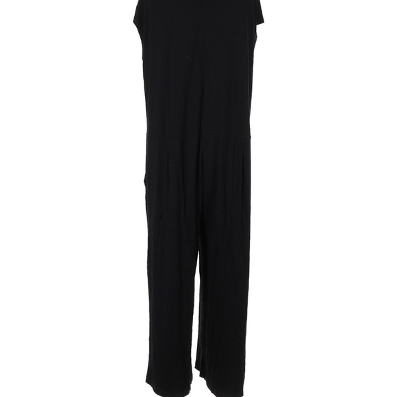 Eileen Fisher Black Sleeveless Wide Leg Jumpsuit Size Large comfy chic classy - Picture 3 of 3